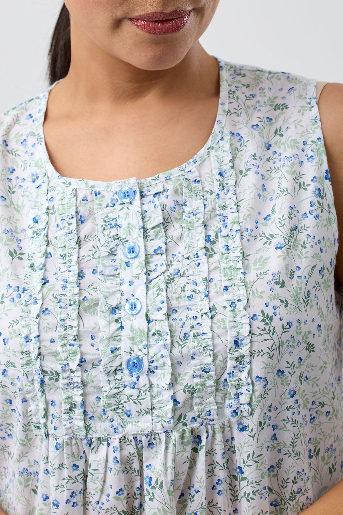 PANSIES SLEEVELESS NIGHTIE BLUE - SK807P5