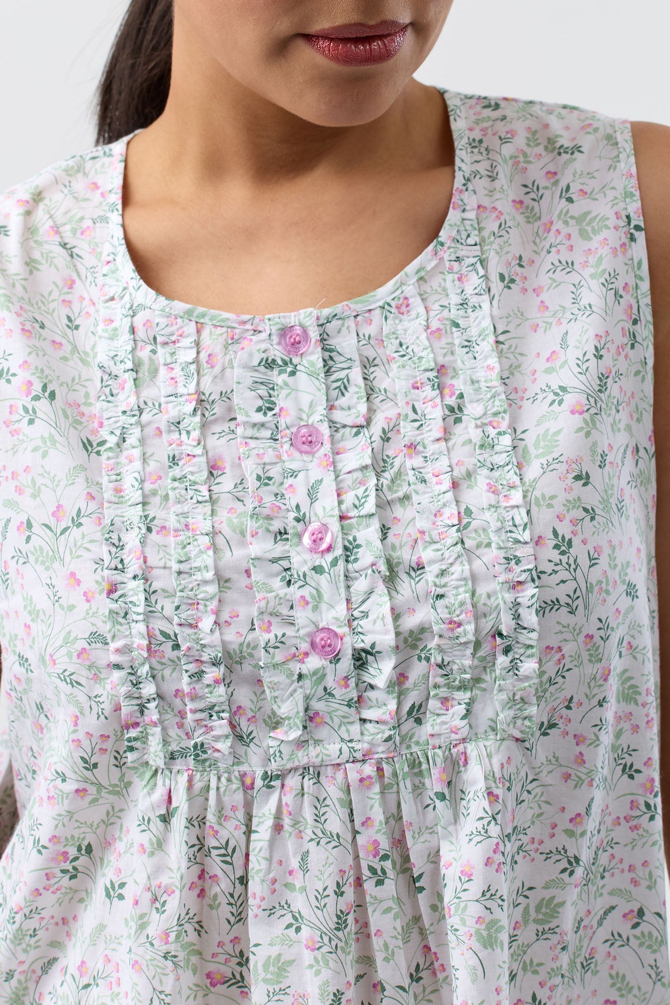 PANSIES SLEEVELESS NIGHTIE PINK - SK807P5