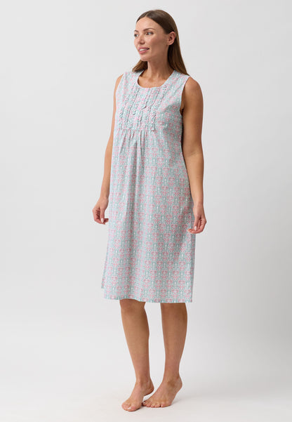 PRIMROSE SLEEVELESS NIGHTIE CORAL - SK807P6