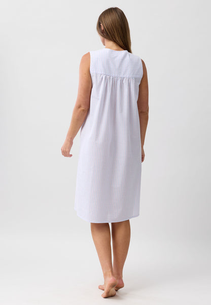 STRIPE SLEEVELESS NIGHTIE PINK - SK807S6