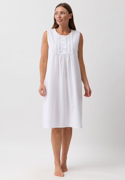 WHITE SLEEVELESS NIGHTIE WHITE - SK807W6