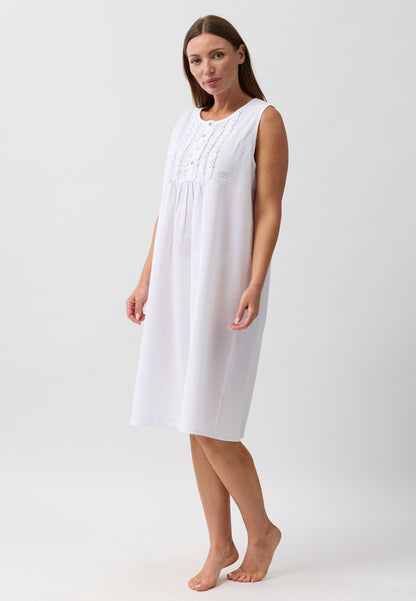 WHITE SLEEVELESS NIGHTIE WHITE - SK807W6