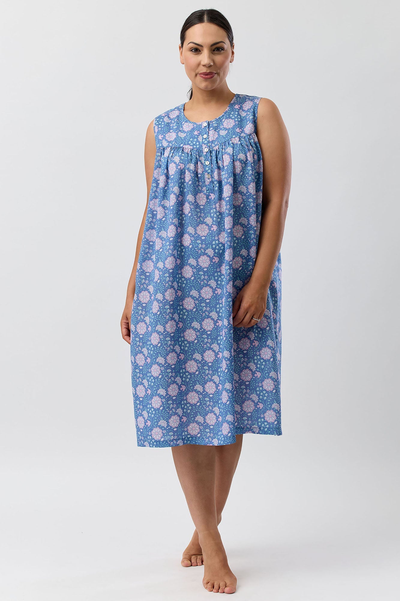 BOHO SLEEVELESS NIGHTIE DENIM - SK809B5