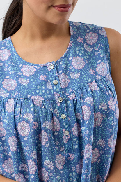 BOHO SLEEVELESS NIGHTIE DENIM - SK809B5