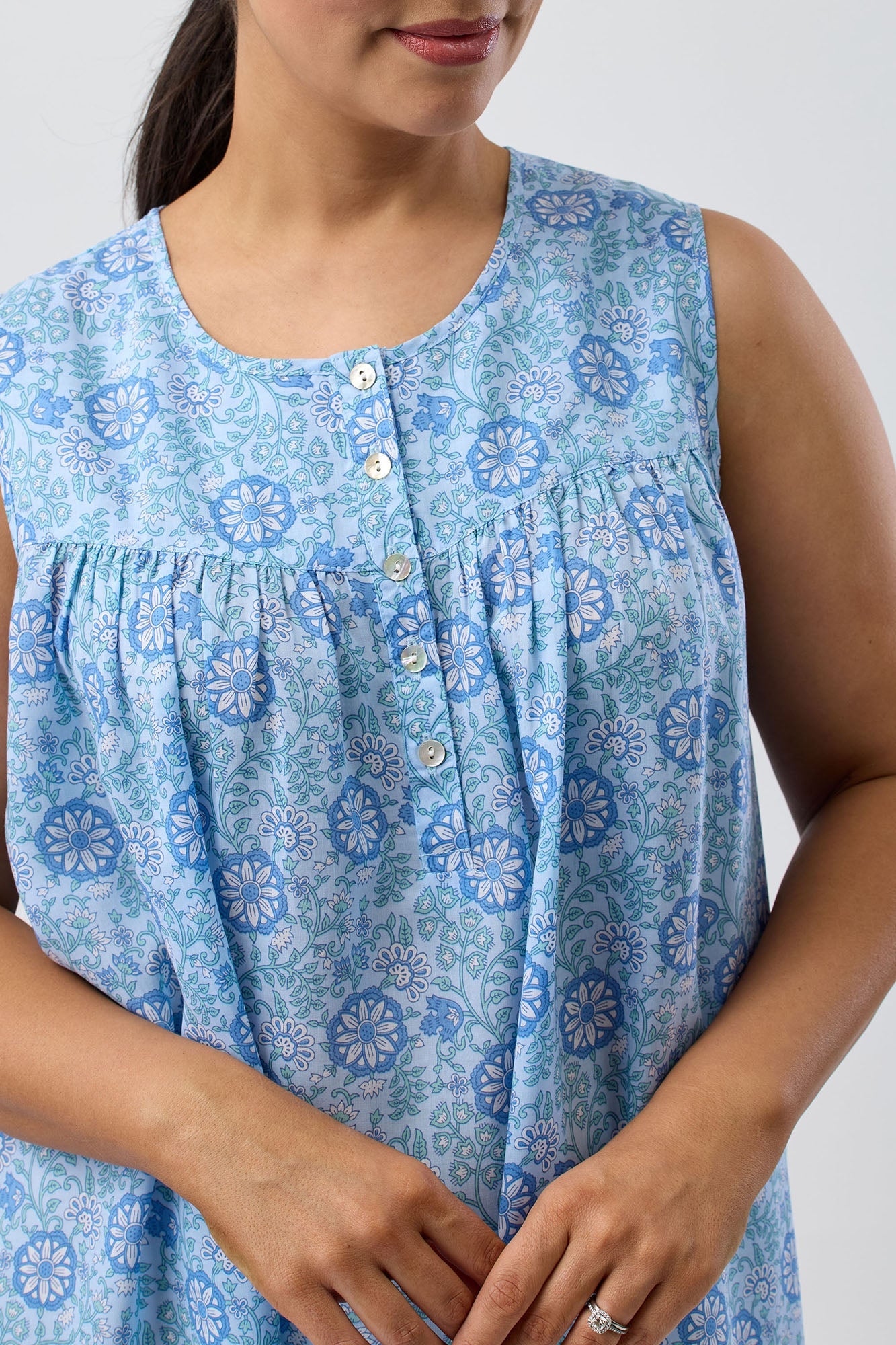 BOHO SLEEVELESS NIGHTIE SKY - SK809B5