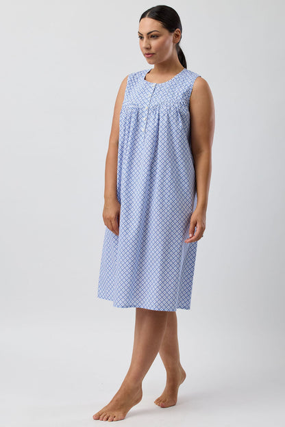 GEO SLEEVELESS NIGHTIE DENIM - SK813G5