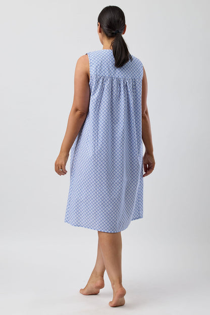 GEO SLEEVELESS NIGHTIE DENIM - SK813G5