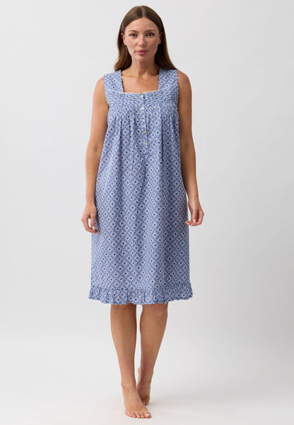 MOROCCO SLEEVELESS NIGHTIE NAVY - SK817M6