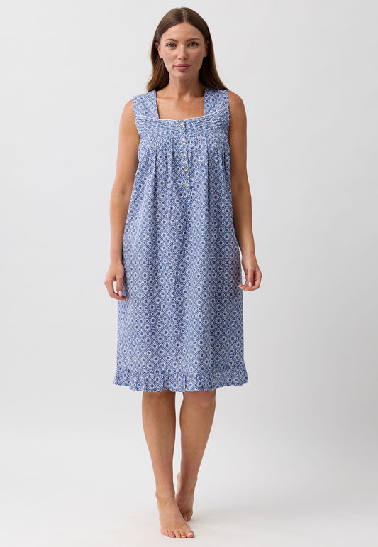 MOROCCO SLEEVELESS NIGHTIE NAVY - SK817M6