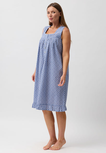 MOROCCO SLEEVELESS NIGHTIE NAVY - SK817M6