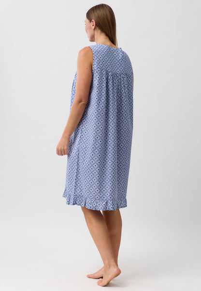 MOROCCO SLEEVELESS NIGHTIE NAVY - SK817M6