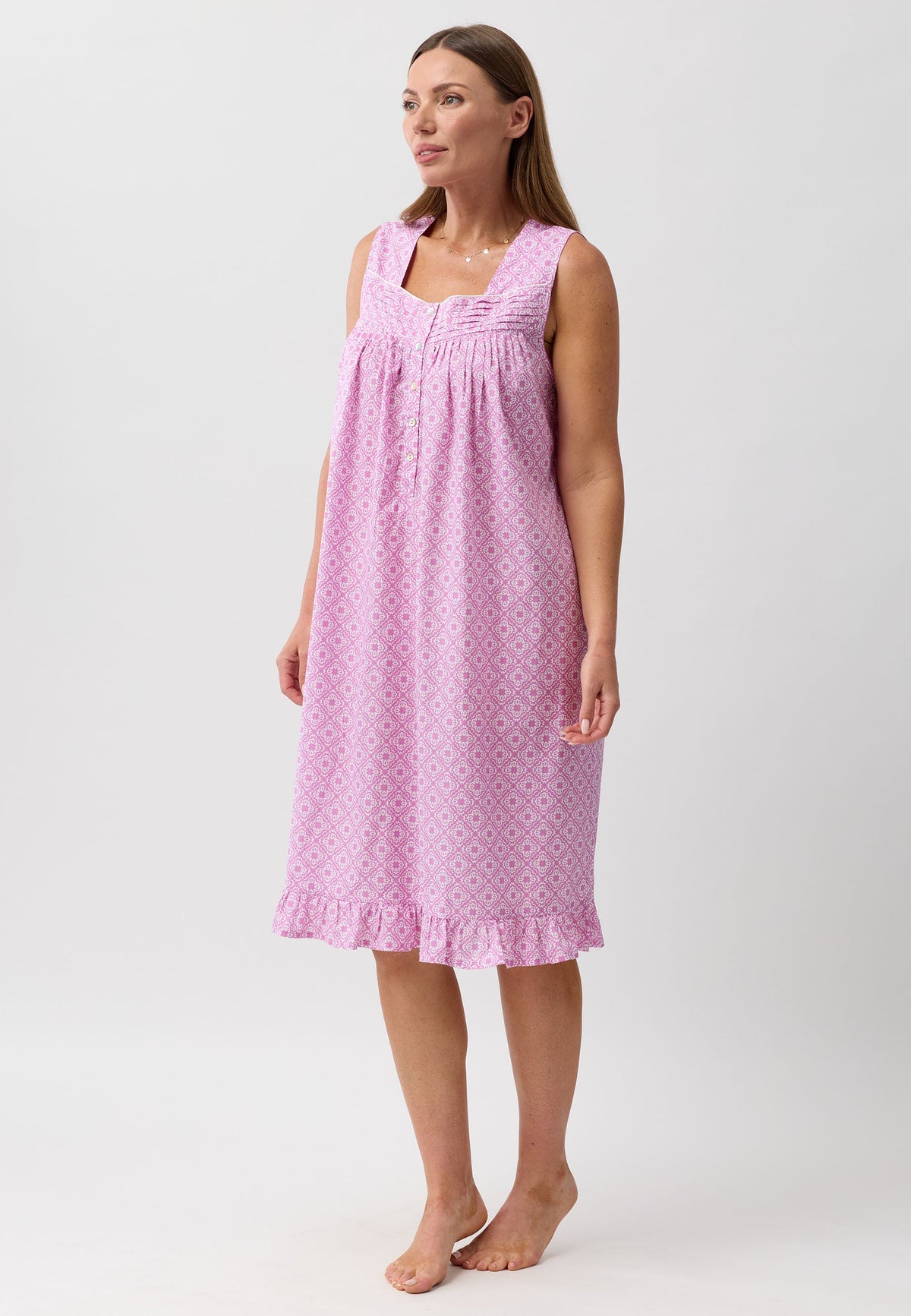 MOROCCO SLEEVELESS NIGHTIE PINK - SK817M6