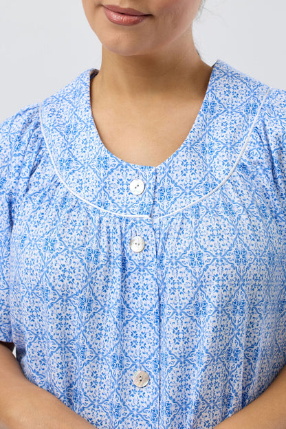 BAROQUE BRUNCH COAT INDIGO - SK925B5