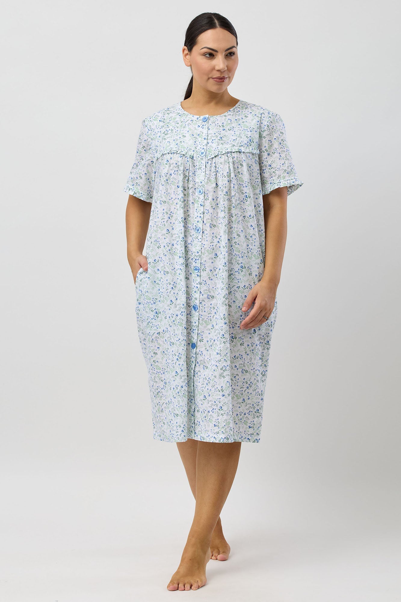 PANSIES BRUNCH COAT BLUE - SK926P5