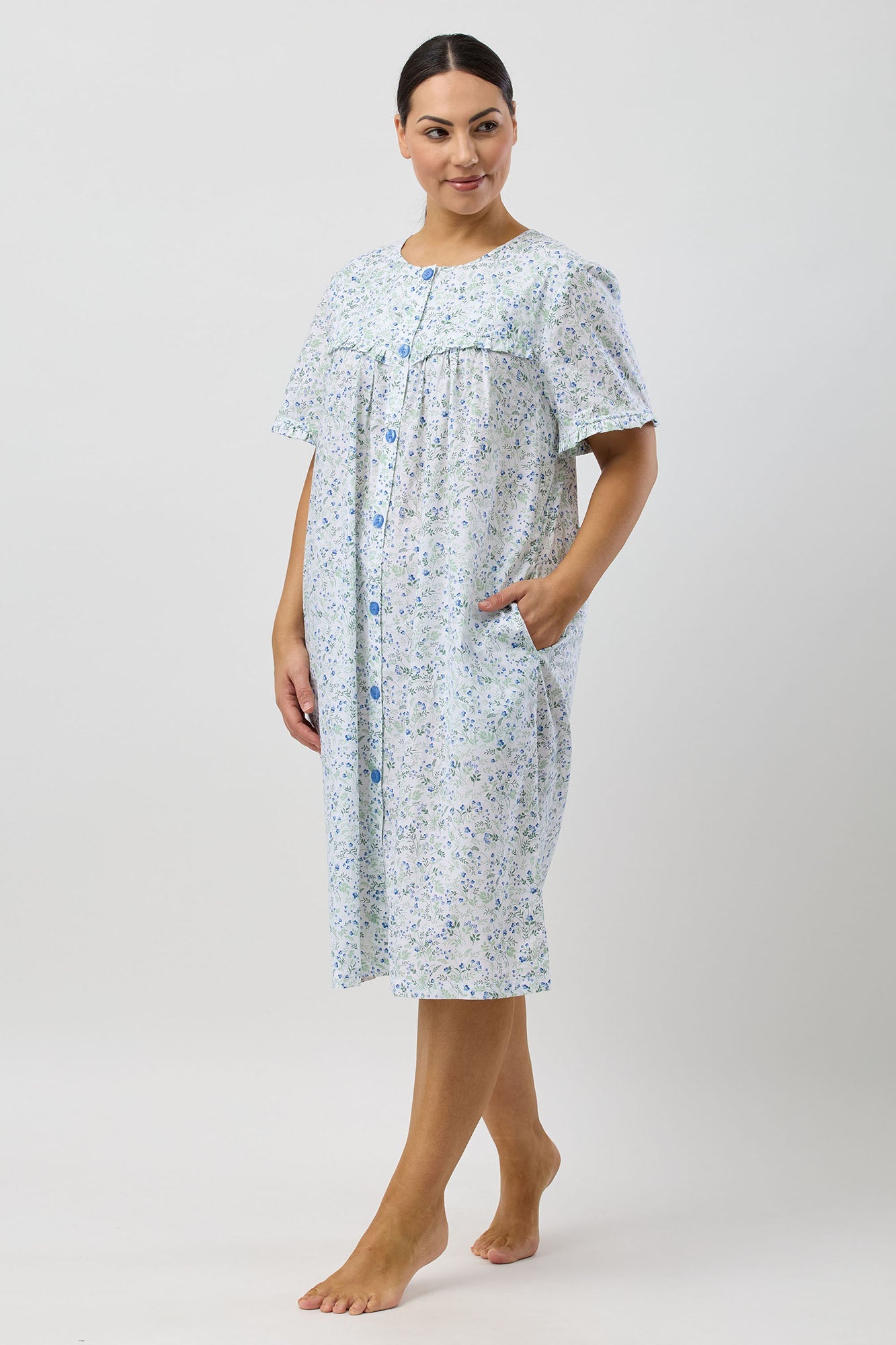 PANSIES BRUNCH COAT BLUE - SK926P5