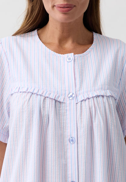 STRIPE BRUNCH COAT PINK - SK926S6