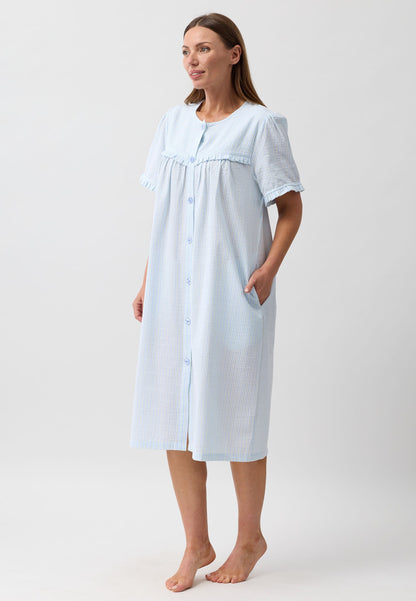 STRIPE BRUNCH COAT SAGE - SK926S6