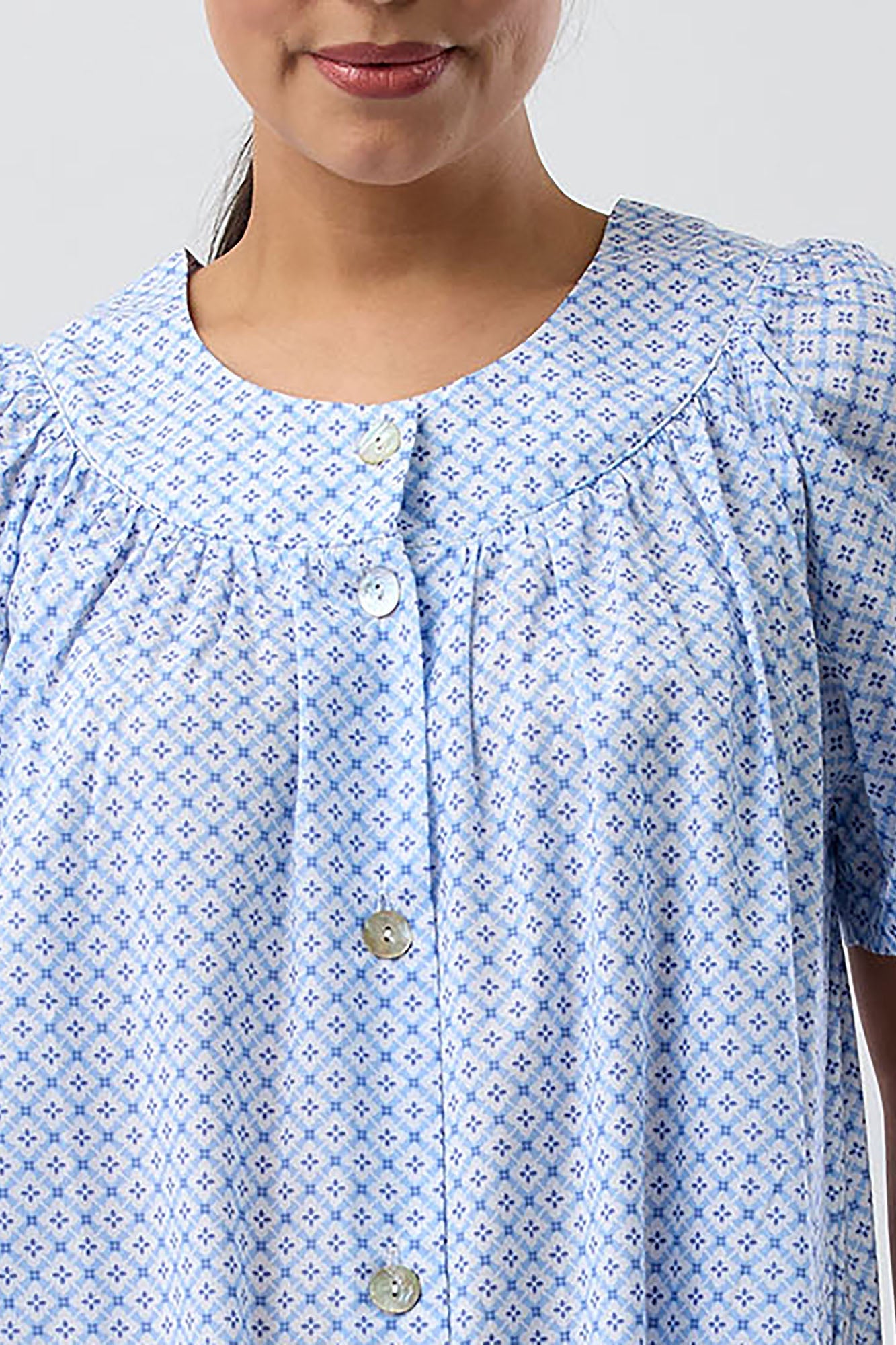 GEO BRUNCH COAT BLUE - SK936G5