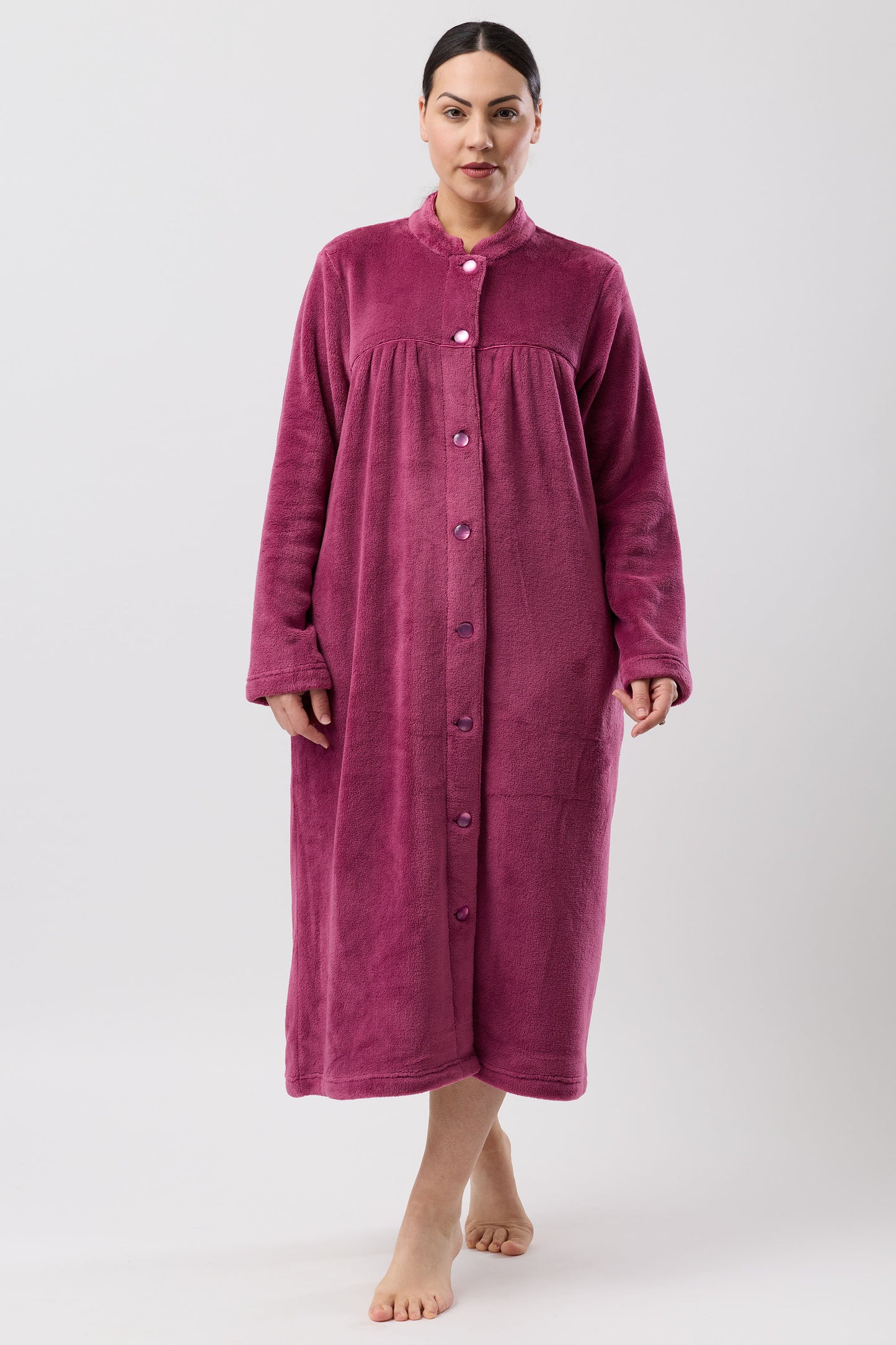 BUTTON GOWN - MID 120cm BERRY - SK941