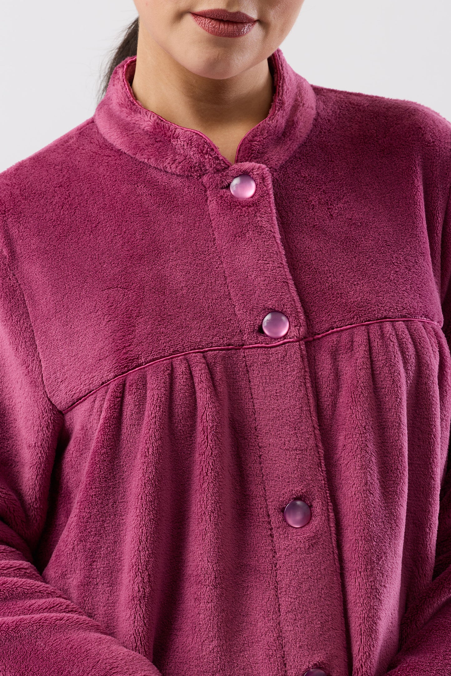 BUTTON GOWN - MID 120cm BERRY - SK941
