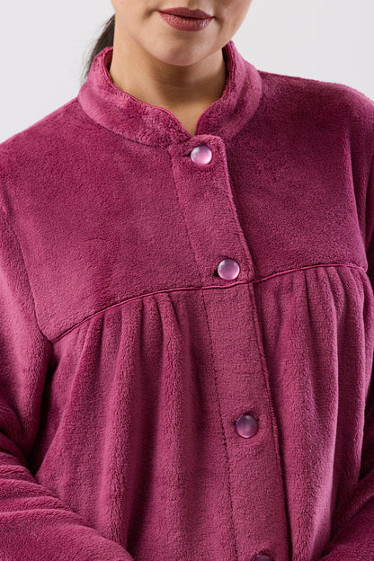 BUTTON GOWN - MID 120cm BERRY - SK941