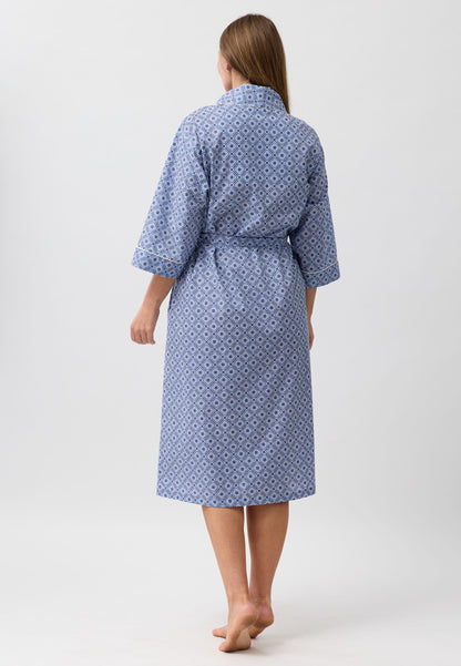 MOROCCO WRAP ROBE NAVY - SK951M6