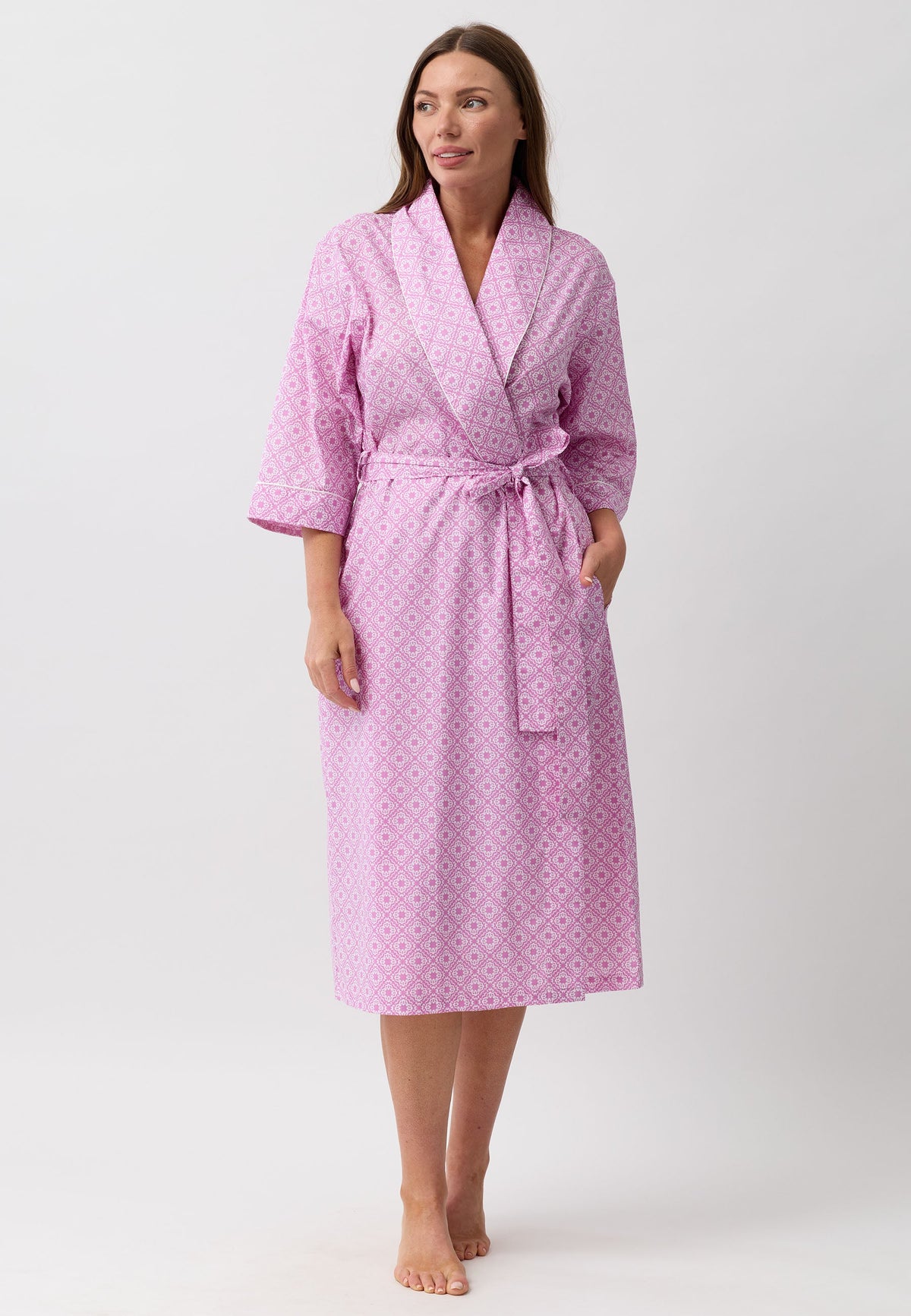 MOROCCO WRAP ROBE PINK - SK951M6
