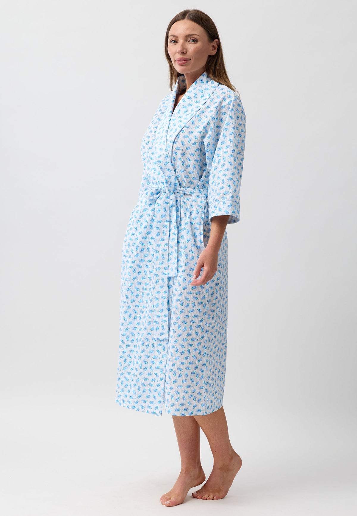 ROSEBUD WRAP ROBE BLUE - SK951R6