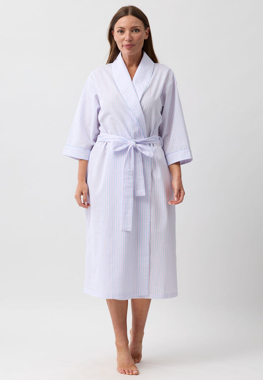 STRIPE WRAP ROBE PINK - SK951S6