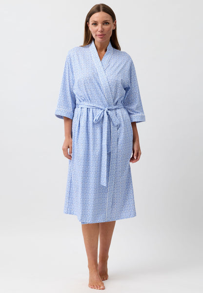 BATIK WRAP ROBE DENIM - SK952B6