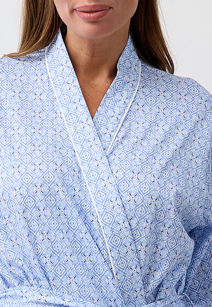 BATIK WRAP ROBE DENIM - SK952B6