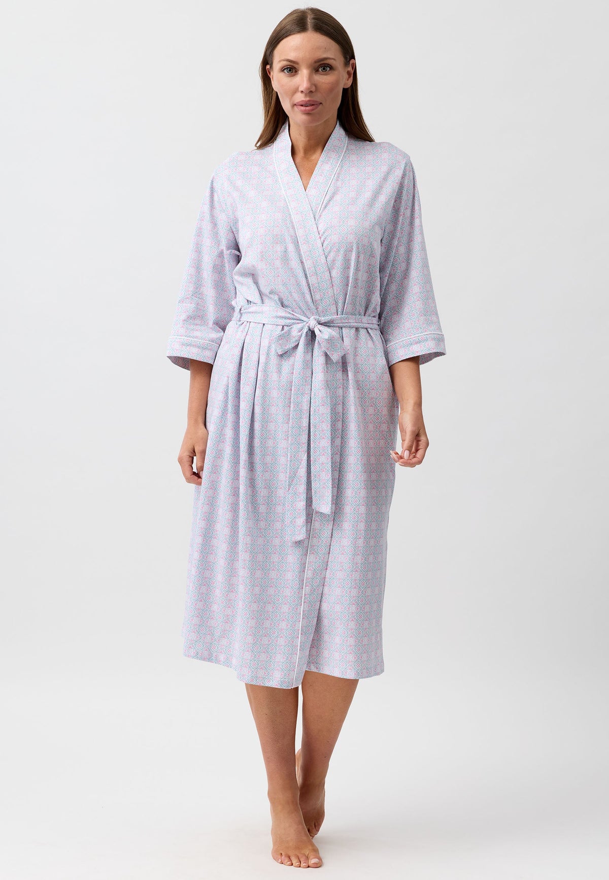 BATIK WRAP ROBE SAGE - SK952B6