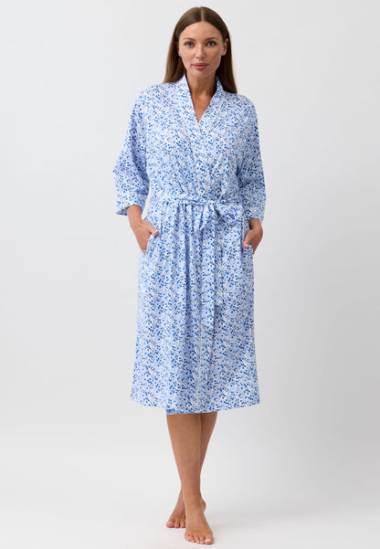CAMELLIA WRAP ROBE BLUE - SK952C6