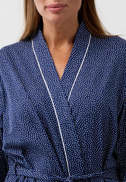 CONFETTI WRAP ROBE NAVY - SK952CS6