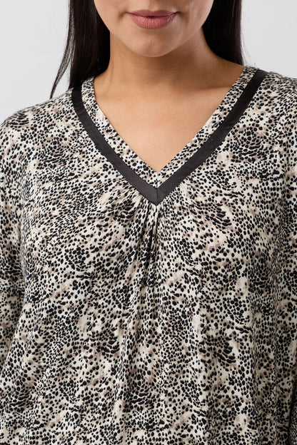 LEOPARD PJ SET BLACK - Y247L6