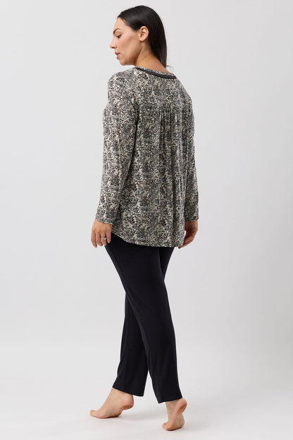 LEOPARD PJ SET BLACK - Y247L6