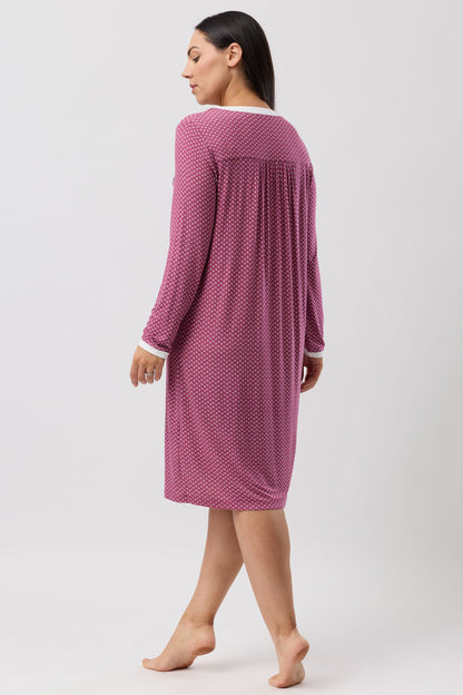 TULIP RUFFLE NIGHTIE BORDEAUX - Y326T6