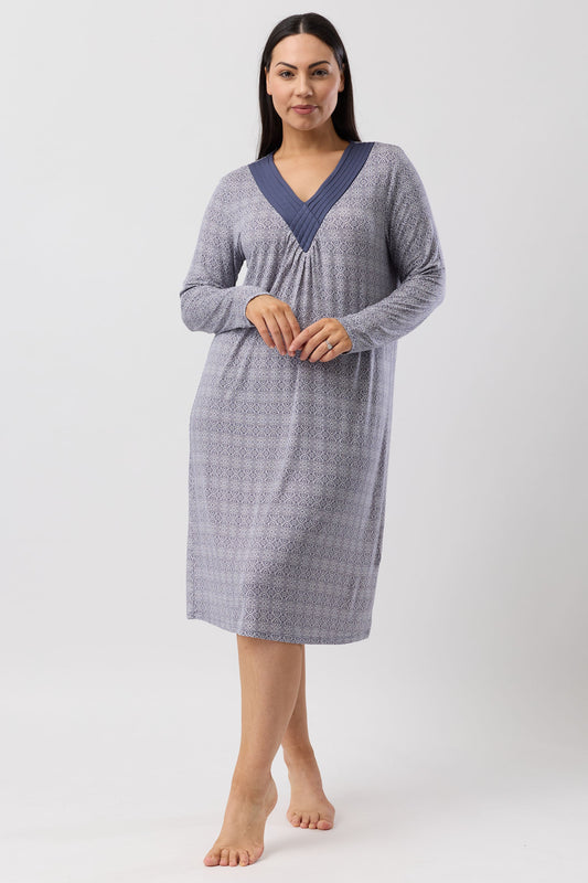 CASABLANCA DIAMOND NIGHTIE BLUESTONE - Y331C6