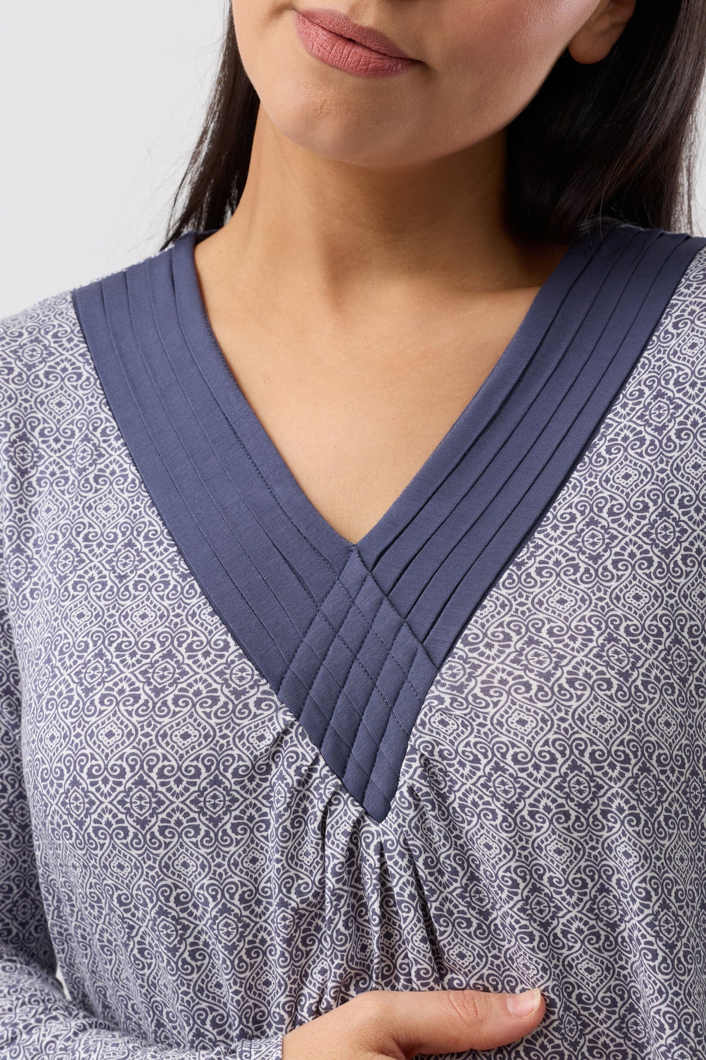 CASABLANCA DIAMOND NIGHTIE BLUESTONE - Y331C6