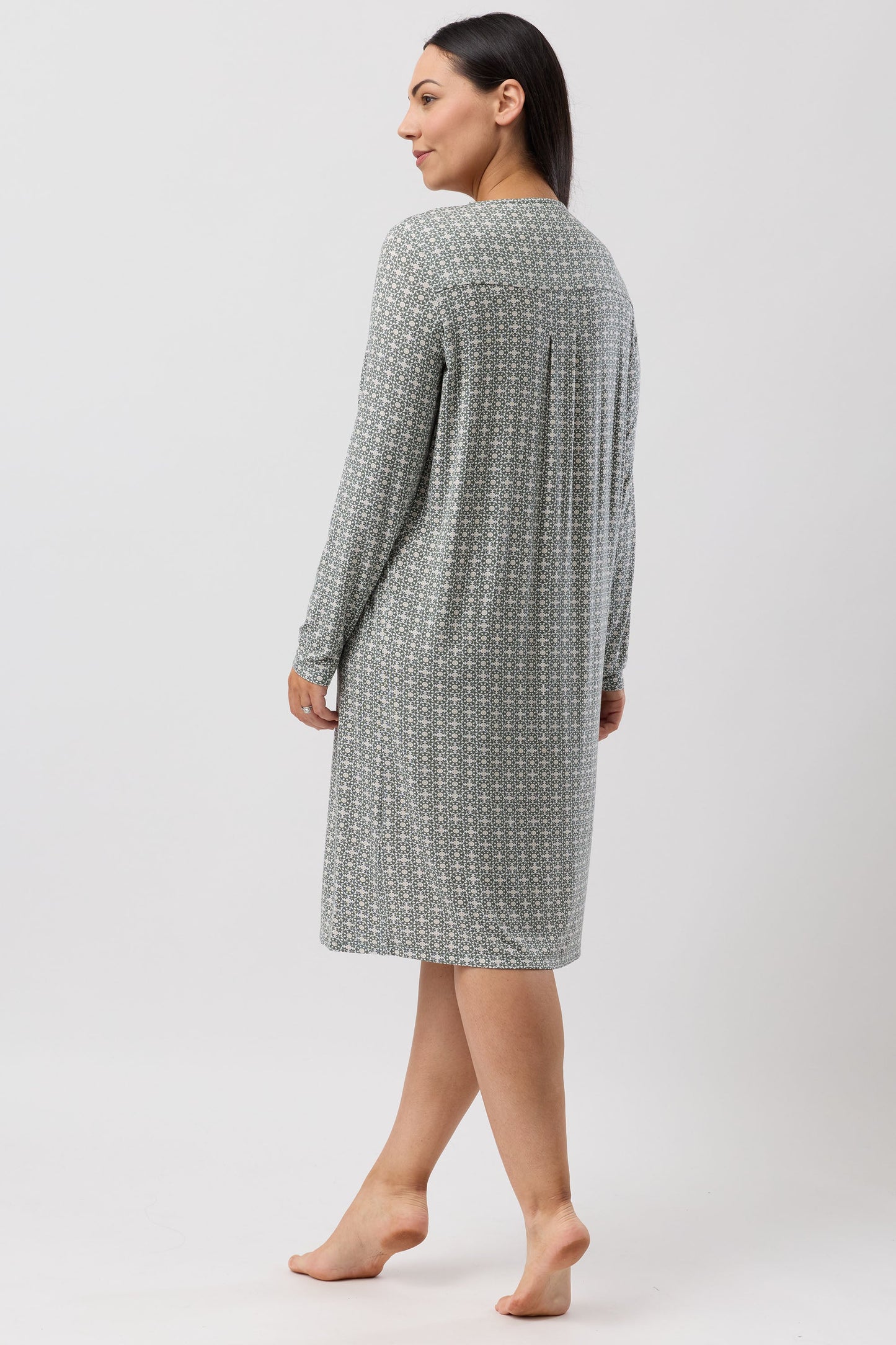 GEO GROSGRAIN NIGHTIE OLIVE - Y334G6