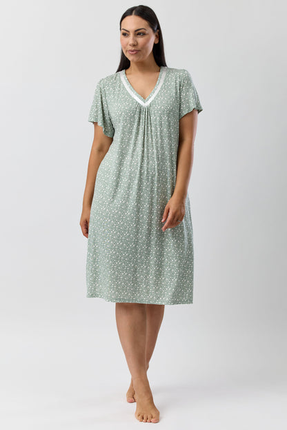 LEAF NIGHTIE SAGE - Y344L5