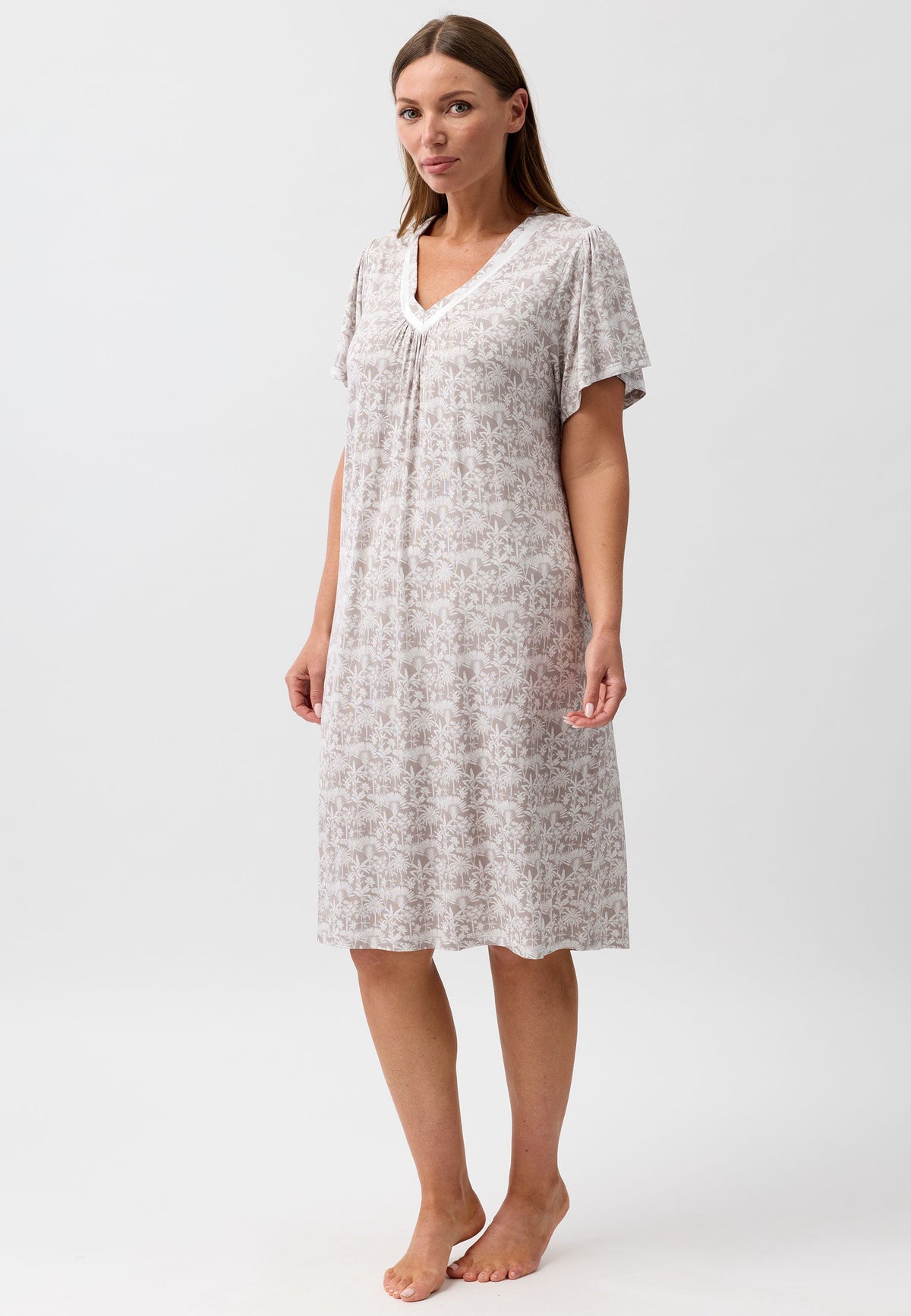PALM VEE NIGHTIE MOCHA - Y344PA6