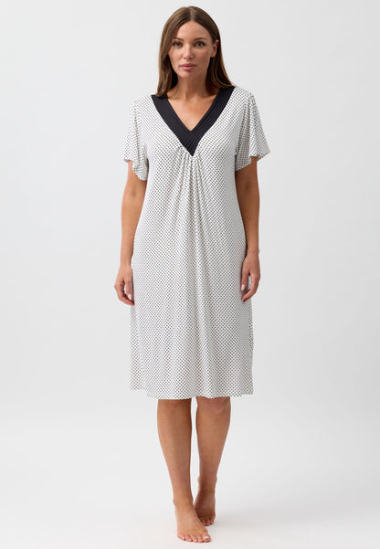 POLKADOT DIAMOND NIGHTIE BLACK - Y346P6