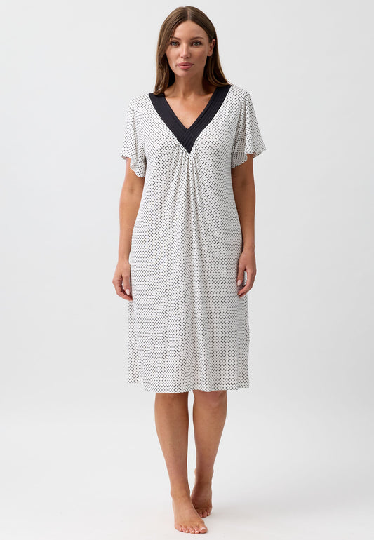 POLKADOT DIAMOND NIGHTIE BLACK - Y346P6