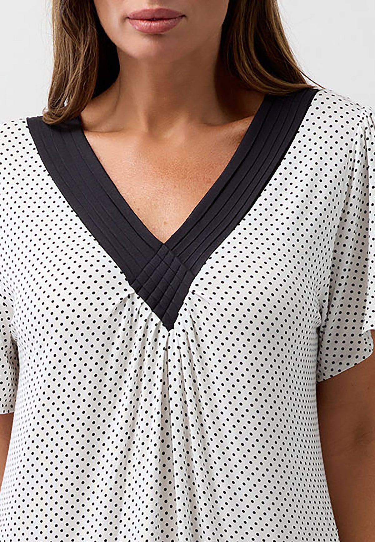 POLKADOT DIAMOND NIGHTIE BLACK - Y346P6