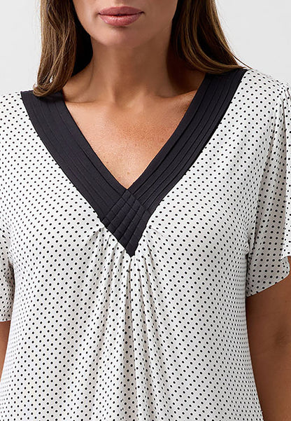 POLKADOT DIAMOND NIGHTIE BLACK - Y346P6