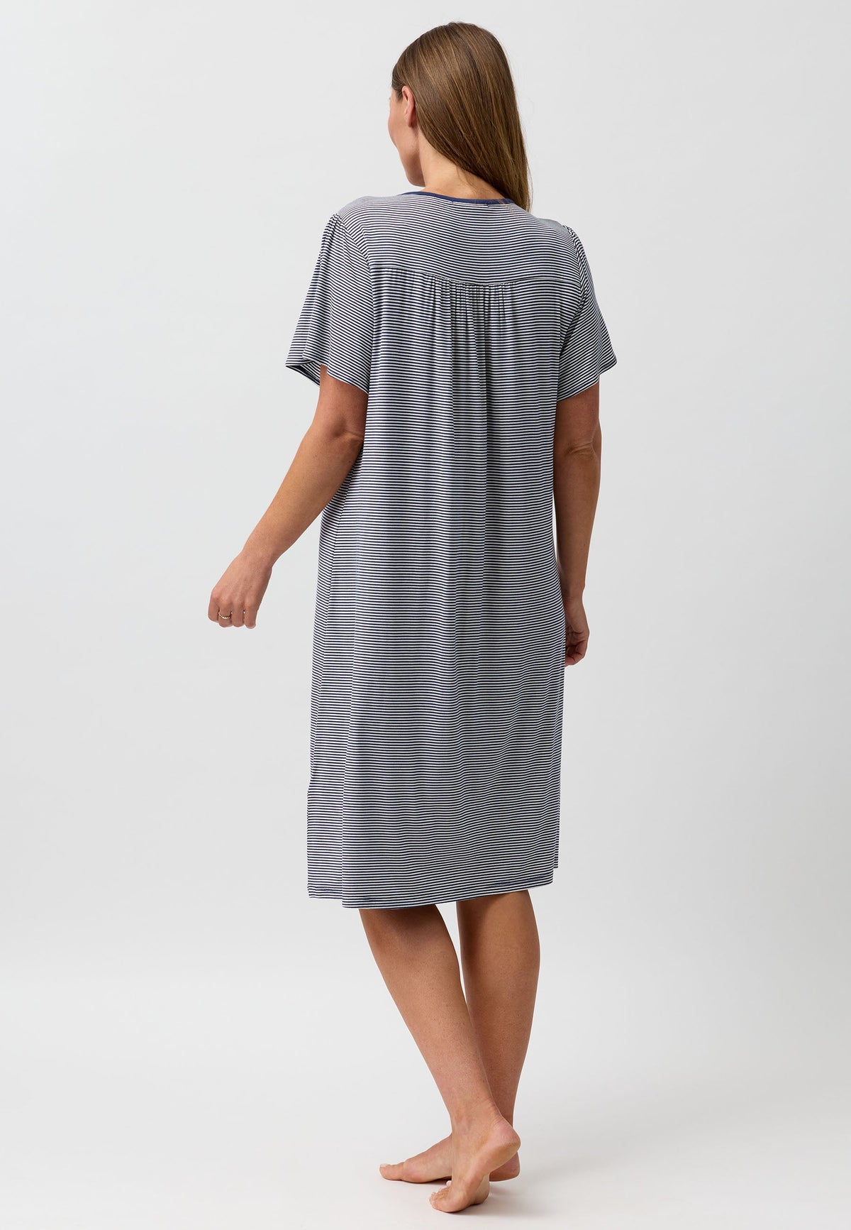 STRIPE DIAMOND NIGHTIE NAVY - Y346S6