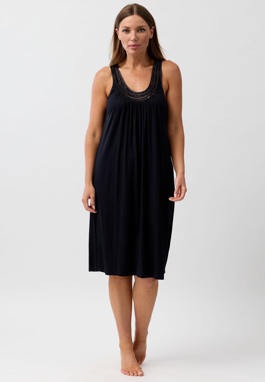 S'LESS LACE CHEMISE BLACK - Y362R