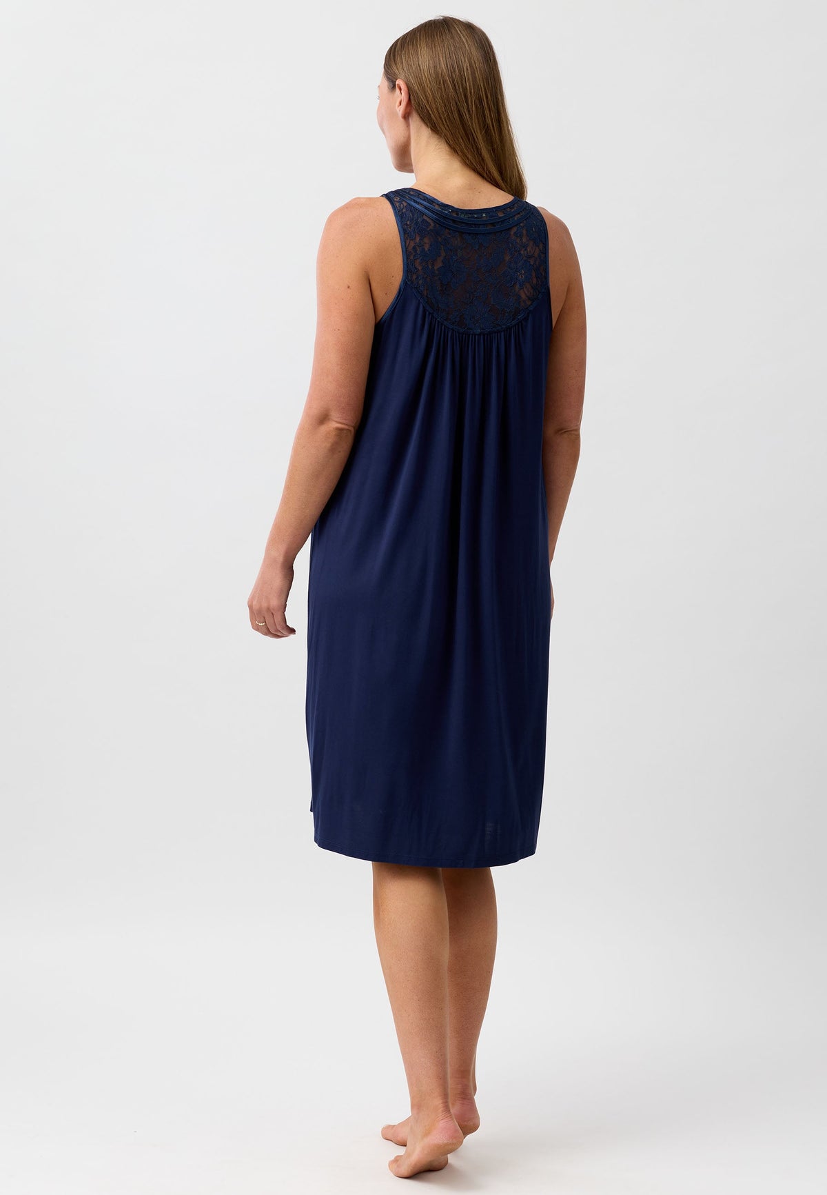 S'LESS LACE CHEMISE NAVY - Y362R