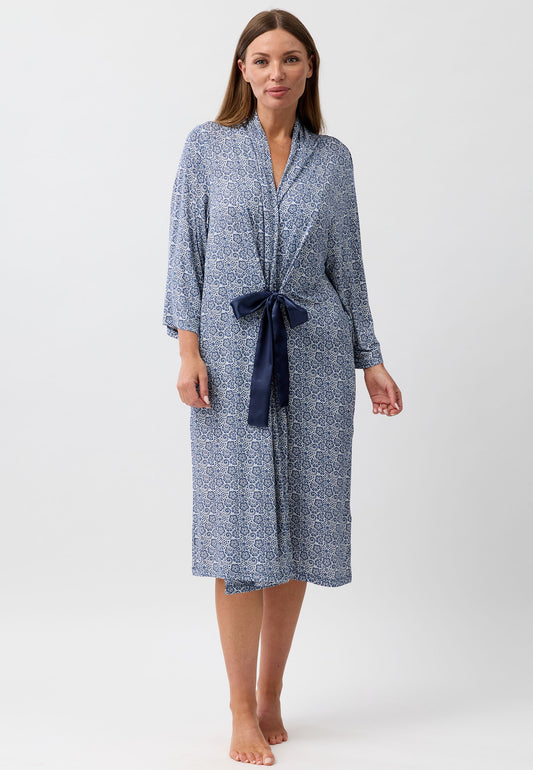 LACE ROBE NAVY - Y800L6